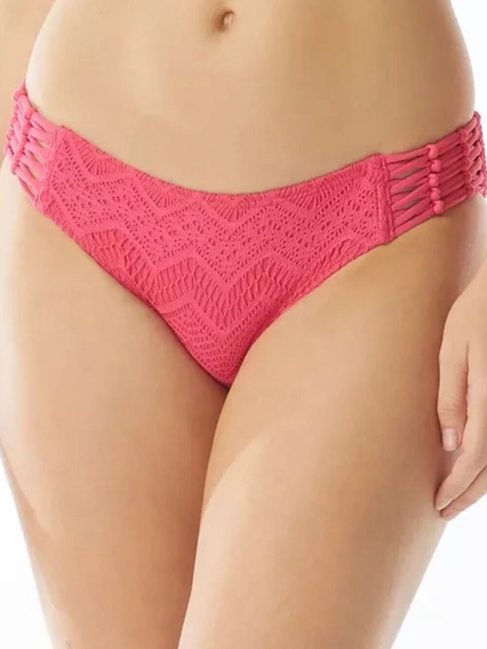 Vince Camuto Dragonfruit Crochet Lace Bikini Swim Bottom XS NWT